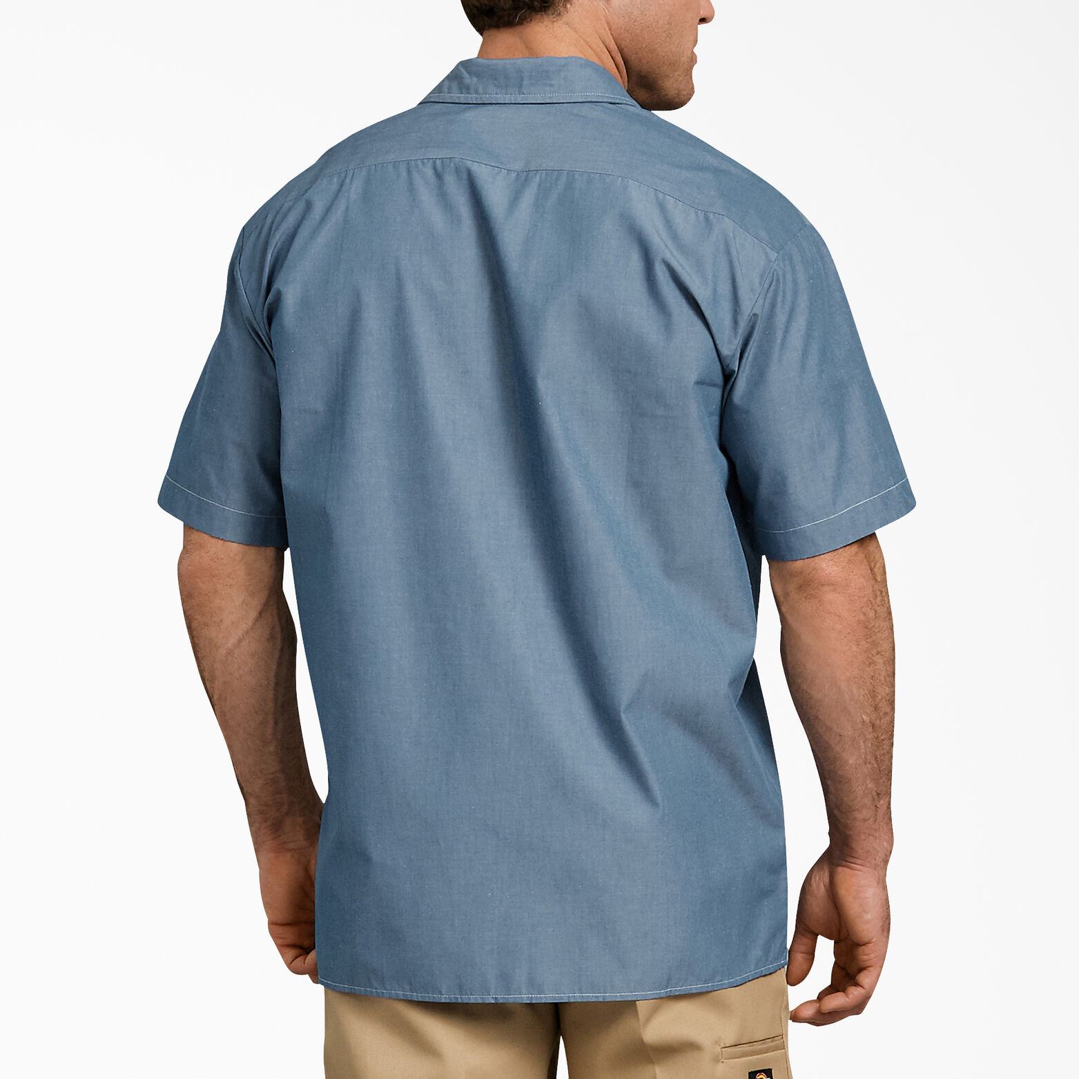 Relaxed Fit Short Sleeve Chambray Shirt | Mens Shirts | Dickies
