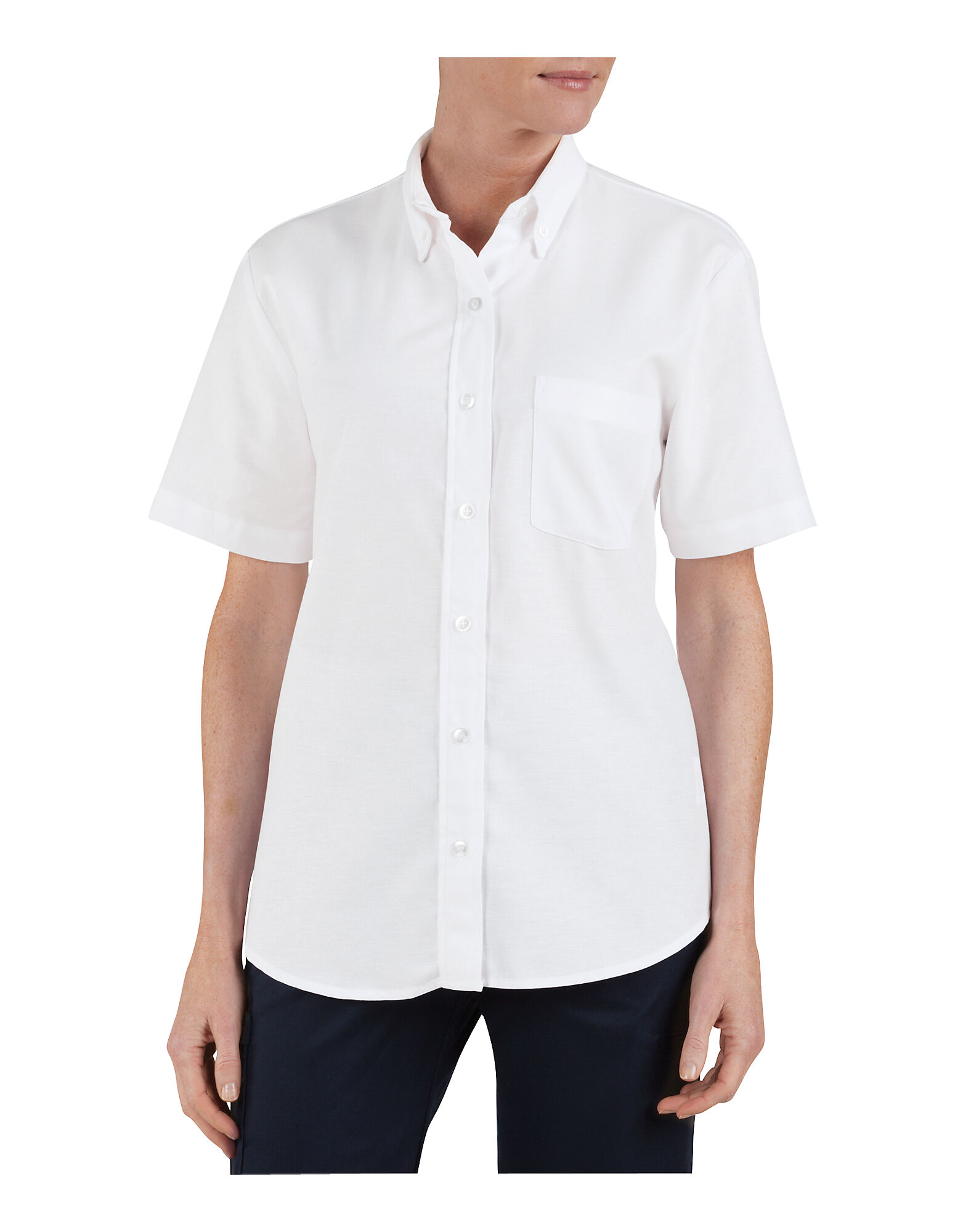 Women's Button-Down Oxford Shirt - Short Sleeve | Womens Tops | Dickies