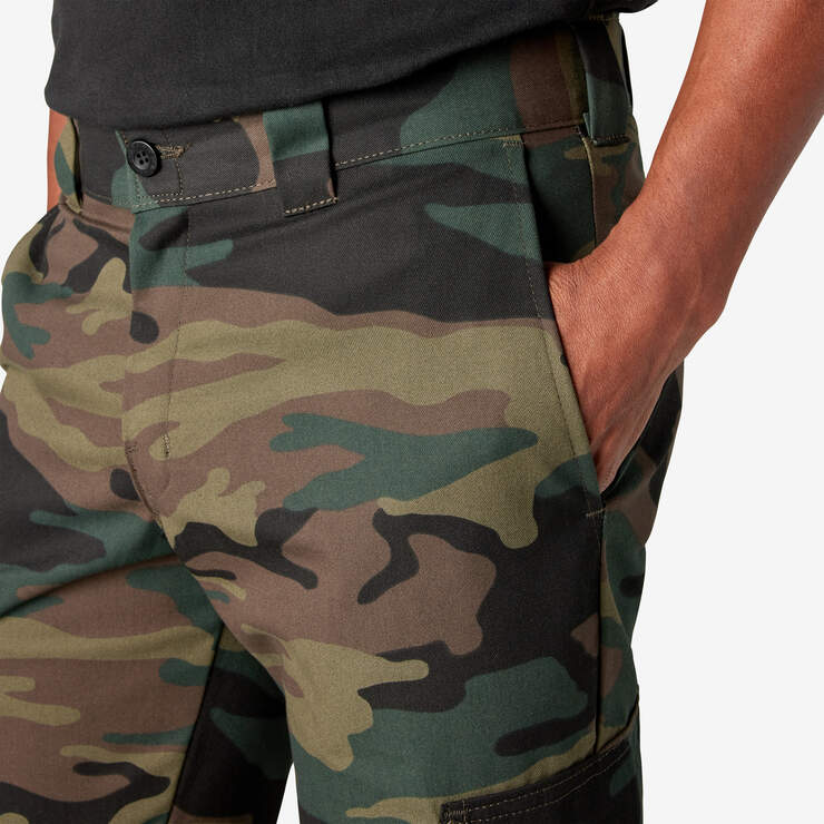 DuraDrive Men's INVICTA Grey Camouflage Cargo Work Pants with Knee-Pad  Pockets