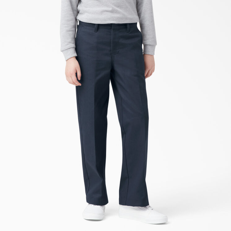 Pants for Peanuts Slim-Fit School Uniform Pants: Adjustable Waist Twill / Boys & Girls Khaki / Size Maroon / A