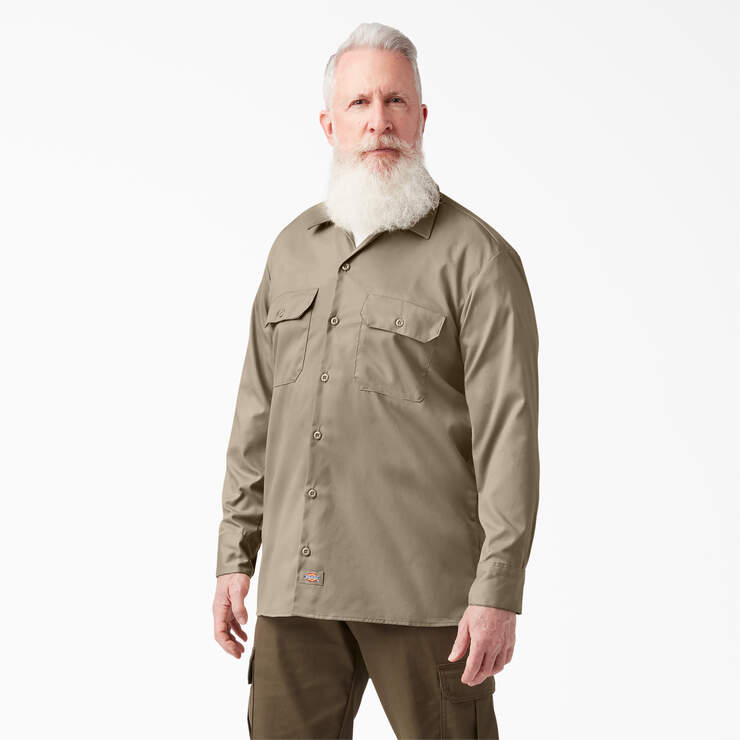 Dickies Men's Short-Sleeve Flex Twill Work Shirt Big, Charcoal, 3X