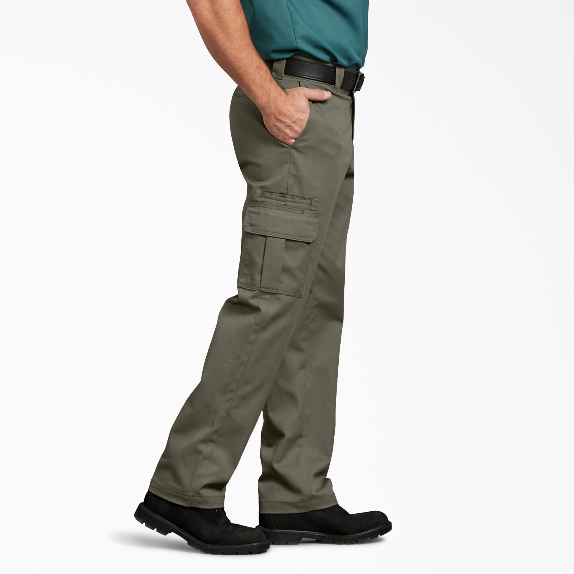 FLEX Regular Fit Cargo Pants, Moss Green