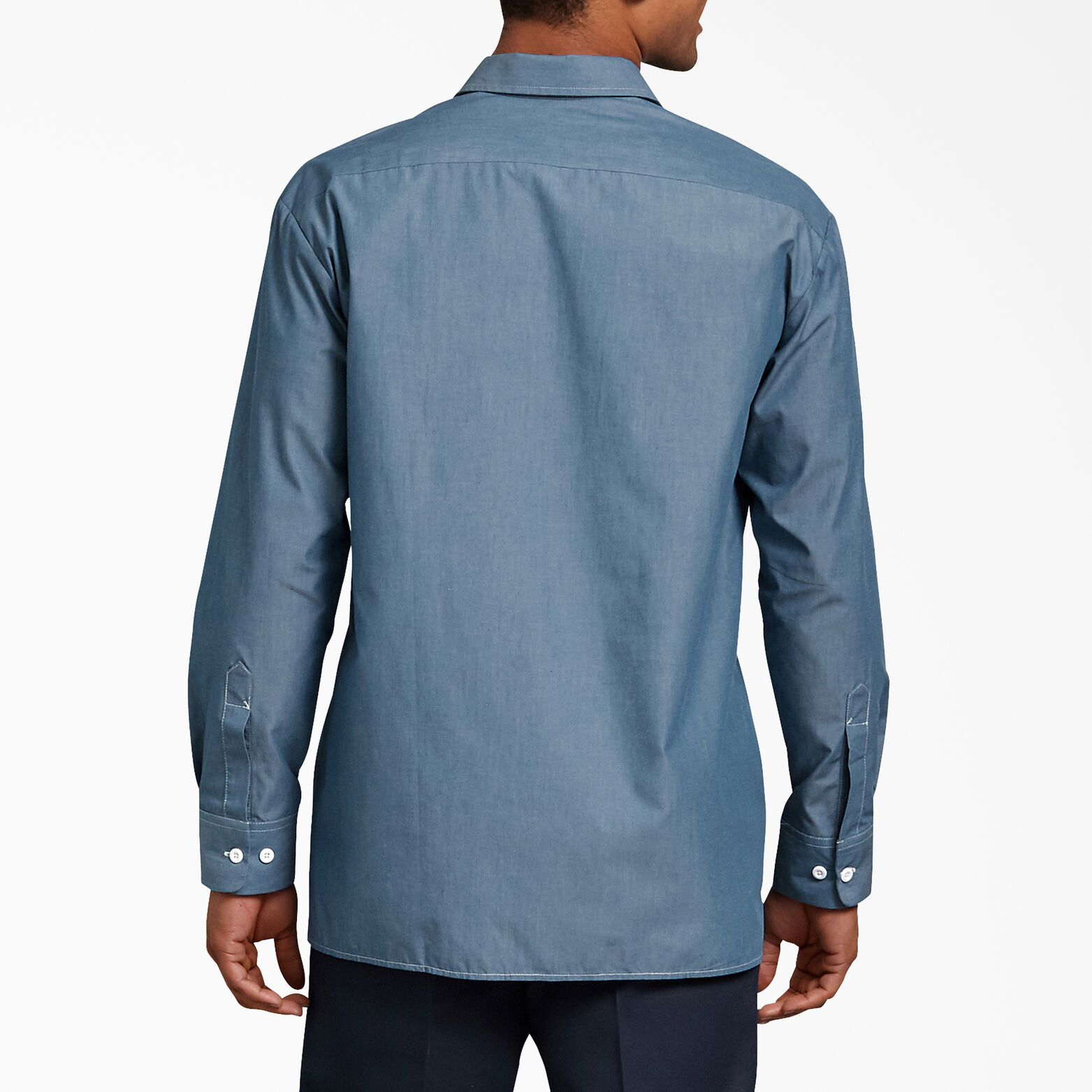 Relaxed Fit Long Sleeve Chambray Shirt Blue Chambray | Mens Shirts ...