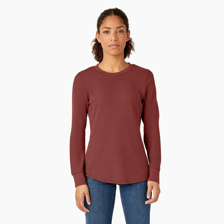 Plus Size Women's Thermal Crewneck Long-Sleeve Top by Comfort