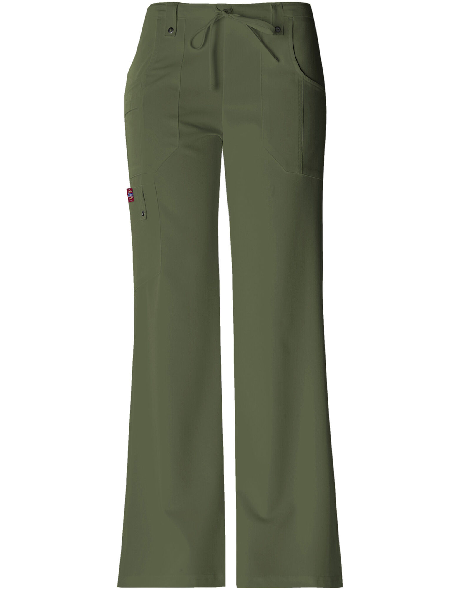 green flare jeans