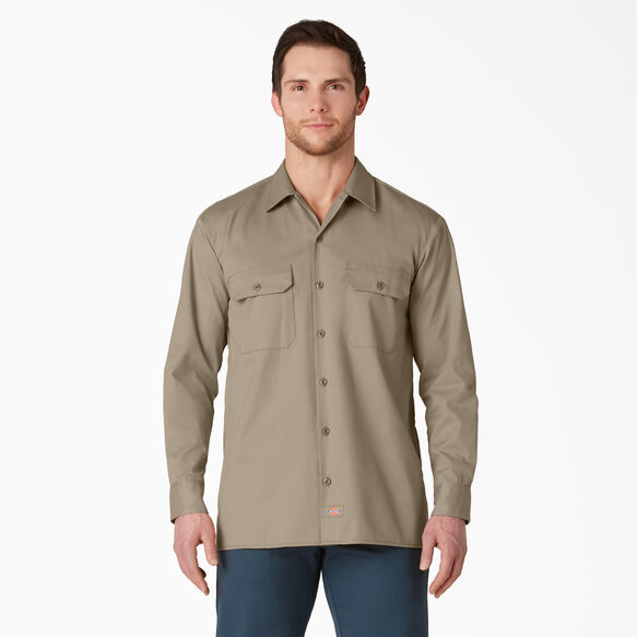 FLEX Cooling Long Sleeve Work Shirt - Dickies US, Desert Khaki
