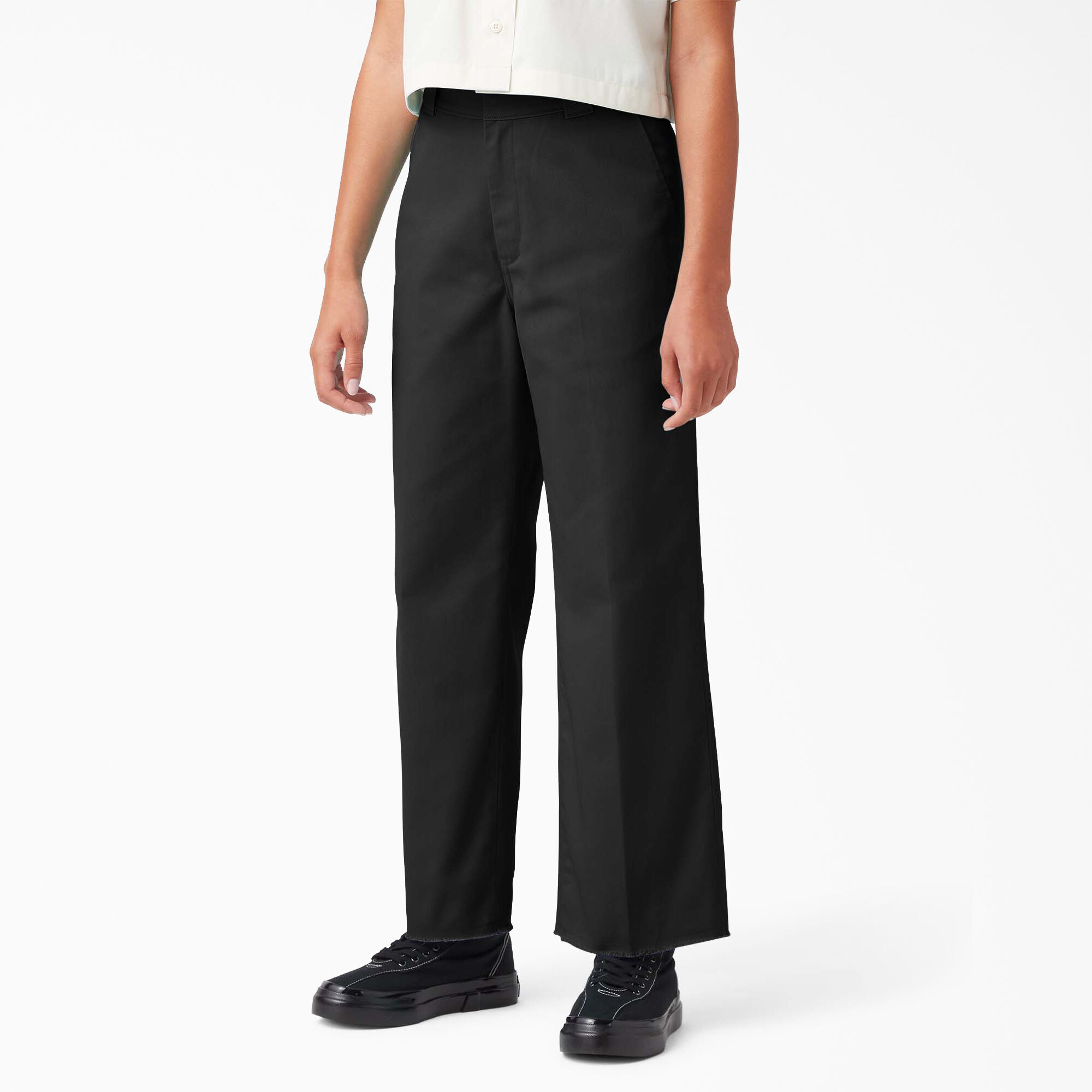 Dickies Women's Regular Fit Cropped Pants - Rinsed Chocolate Brown Size 2 (FPR10)