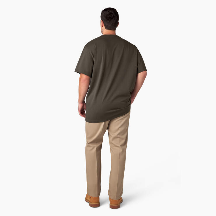 Short Sleeve Heavyweight Dickies Shirts - | Crew | Mens US Dickies T Shirt Neck