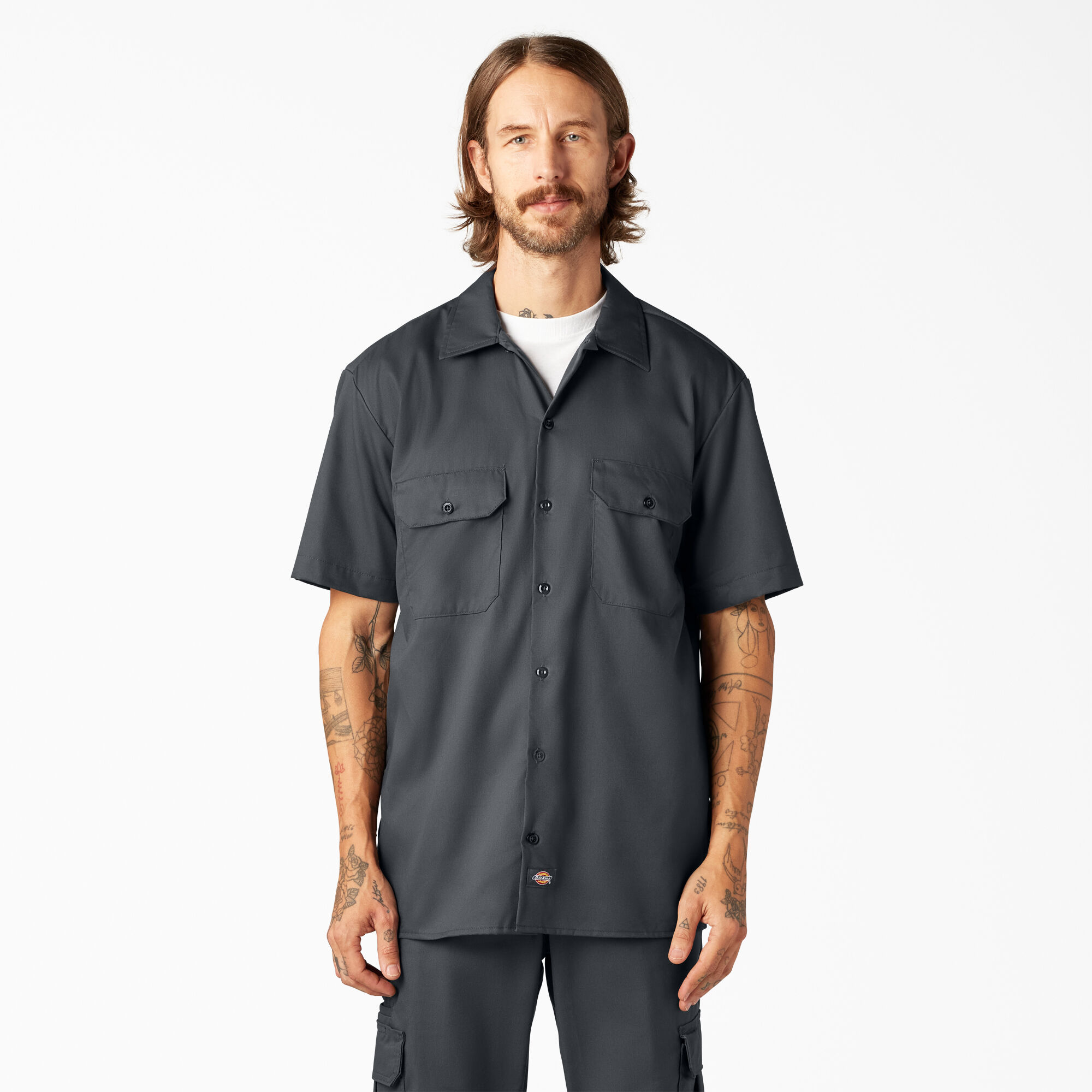 Dickies short sleeve cheap twill work shirt