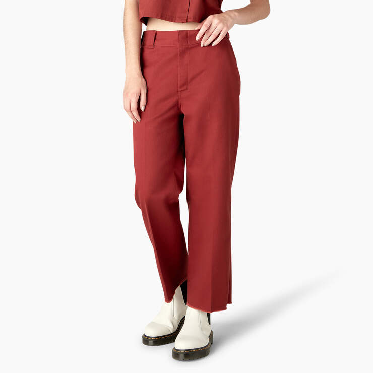 Women Slim Capris Pants Female High Waist Cropped Pants Solid Color  Straight Calf-Length Pant Plus Size Trousers (Black,XXXL,3X-Large)