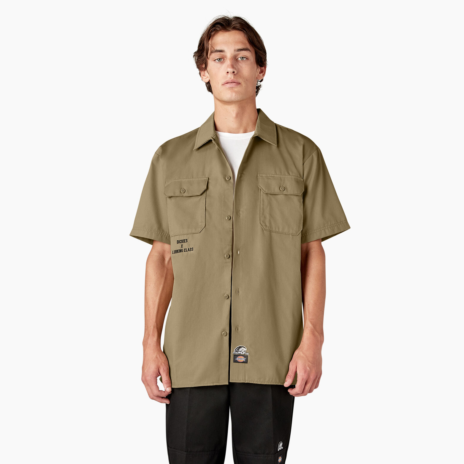 Dickies x Lurking Class Good Times Button Up Work Shirt - Khaki S / Khaki