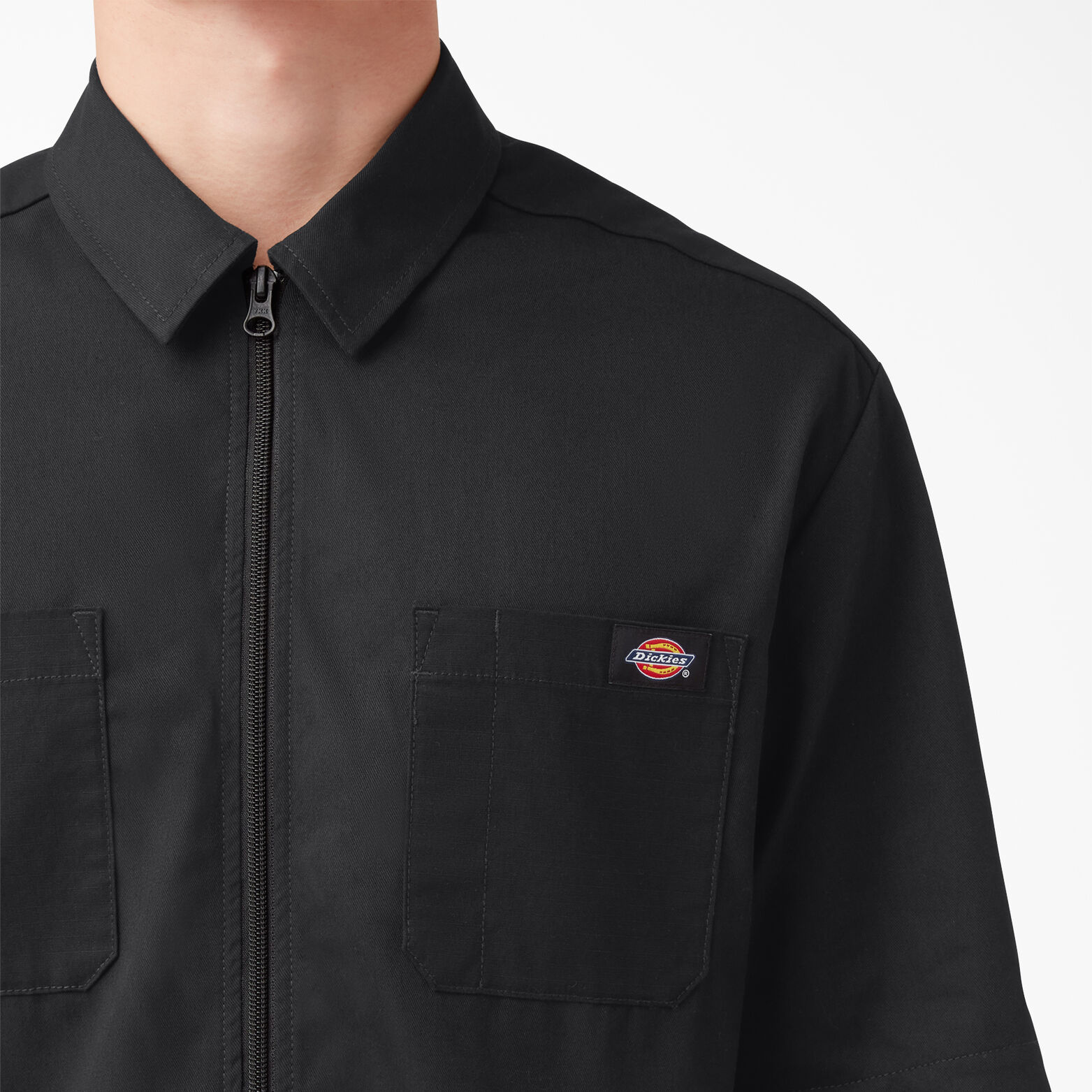 Dickies Cropped Work Shirt - Black - Medium