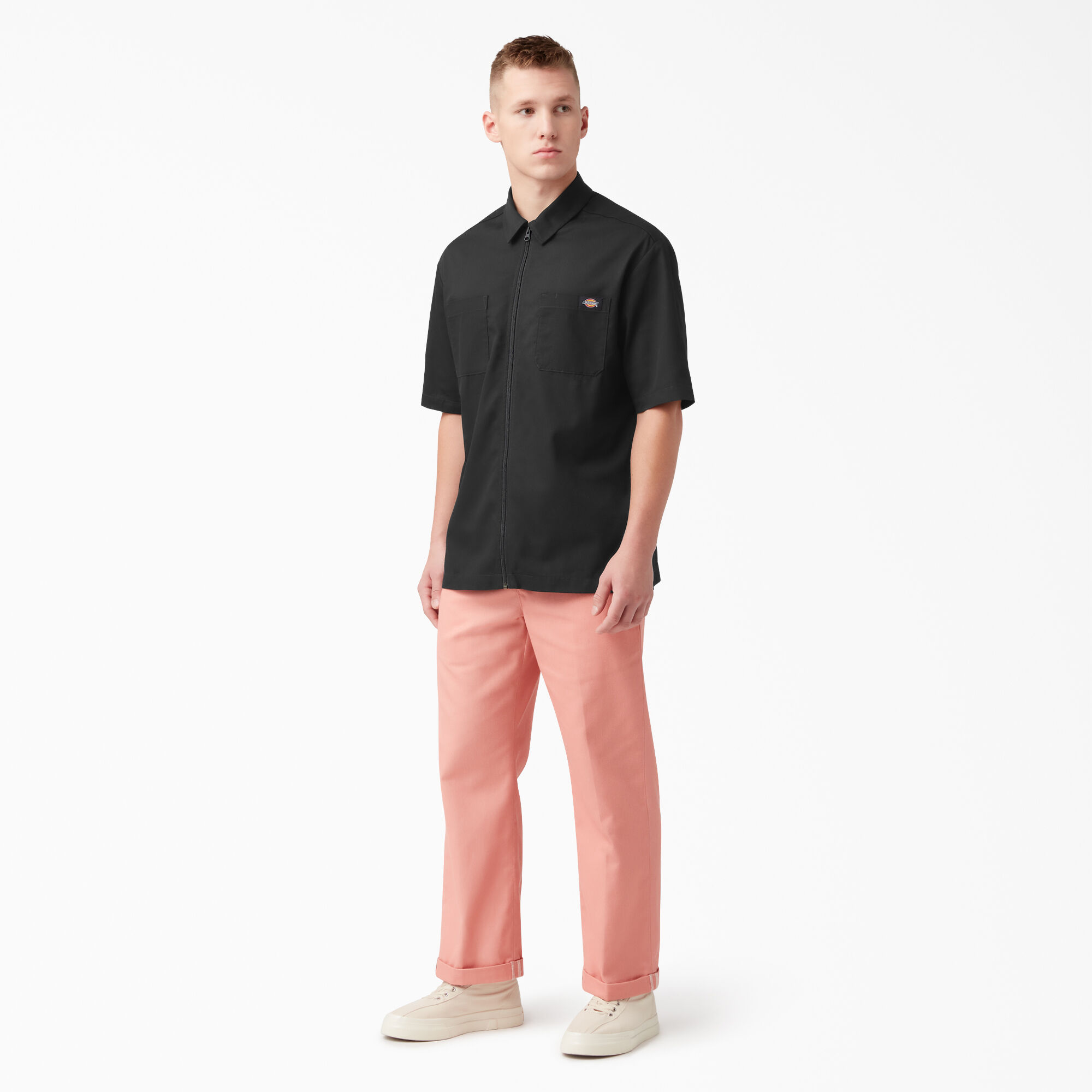 Dickies Cropped Work Shirt - Black - Medium