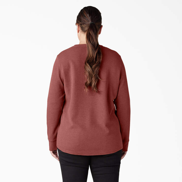 Dickies Women's Plus Long Sleeve Thermal Shirt, Oatmeal Heather (o2h), 3ps  : Target