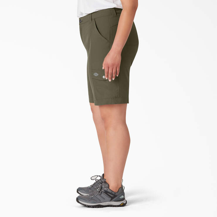 Women's Plus Cooling Slim Fit Cargo Shorts, 10 - Dickies US