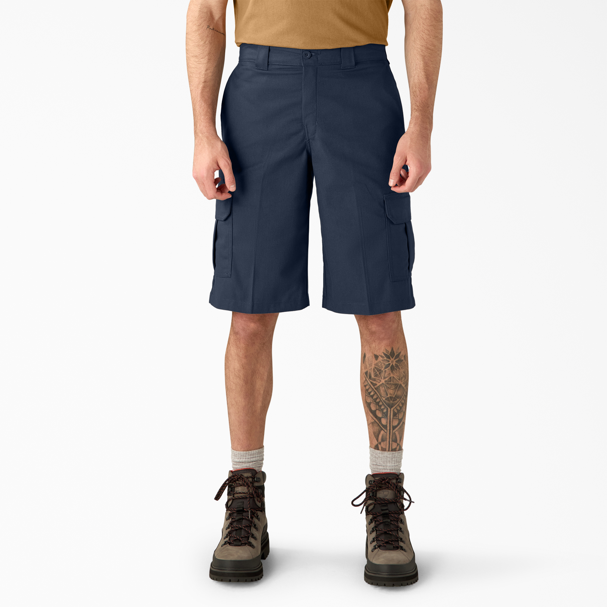 navy blue cargo work shorts