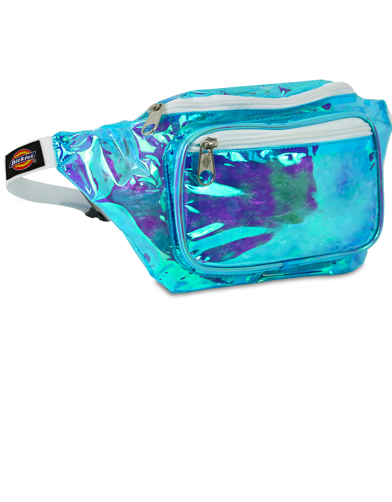 clear iridescent fanny pack