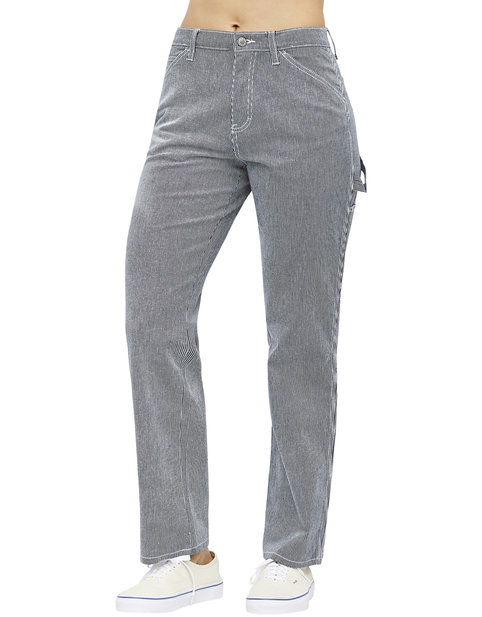 women's railroad stripe jeans