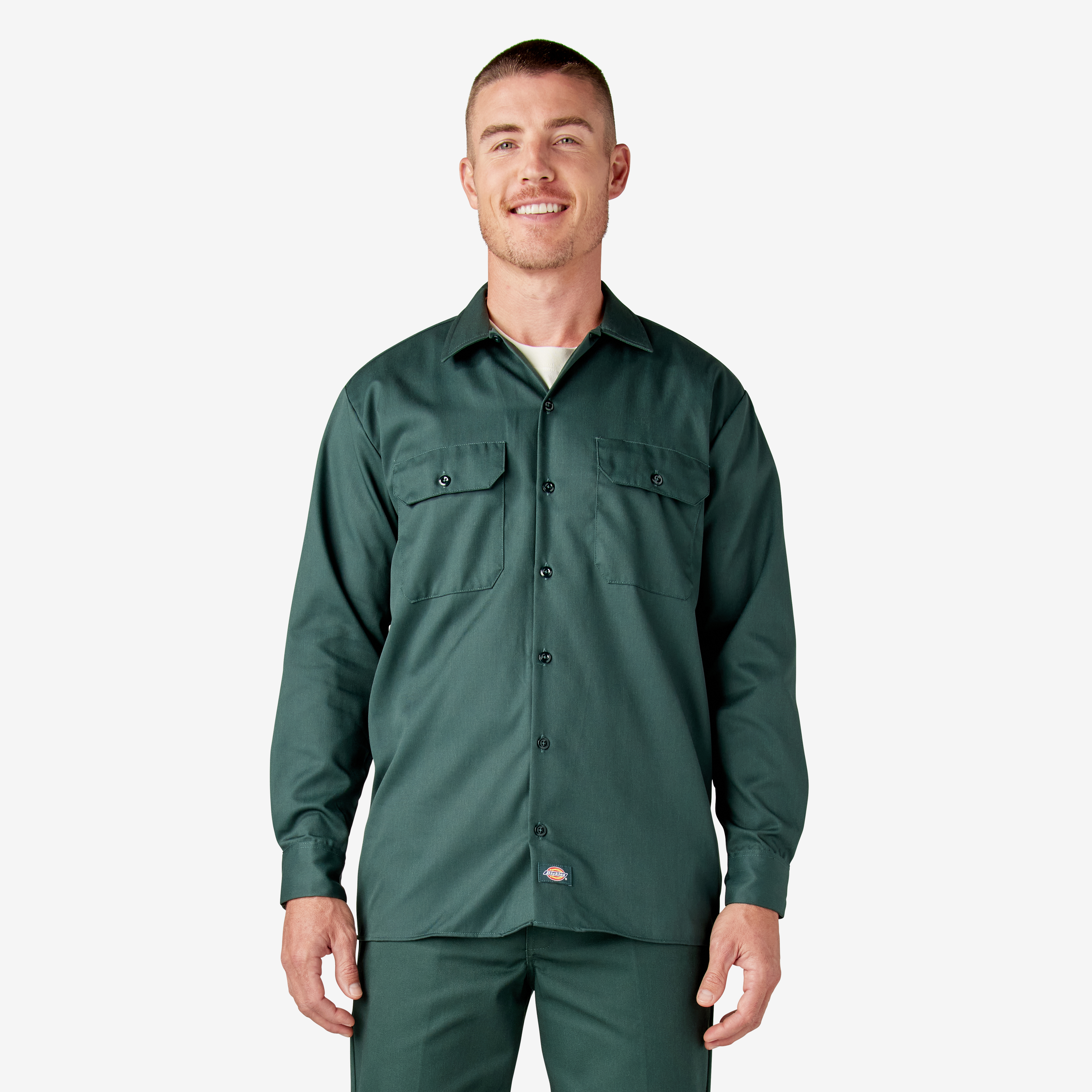 hunter green shirt outfit