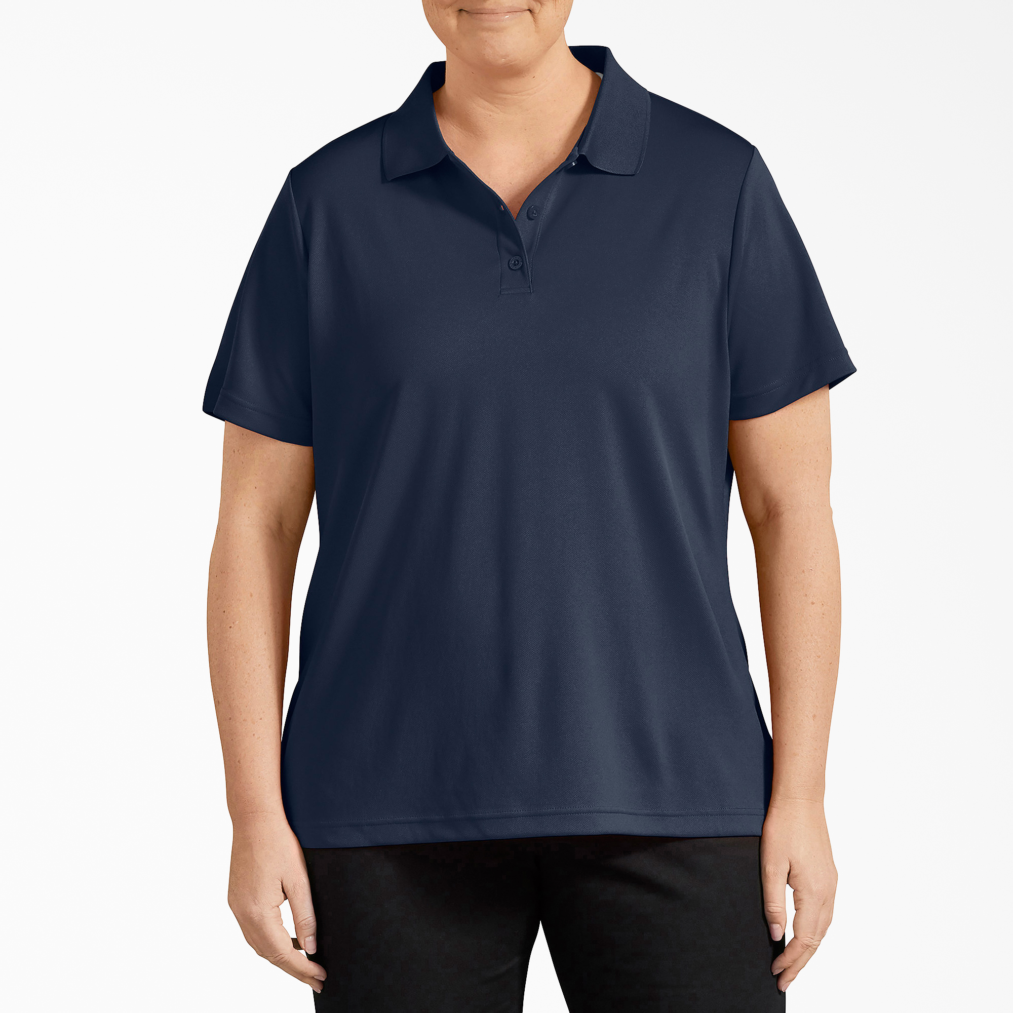 women's plus size navy blue polo shirts