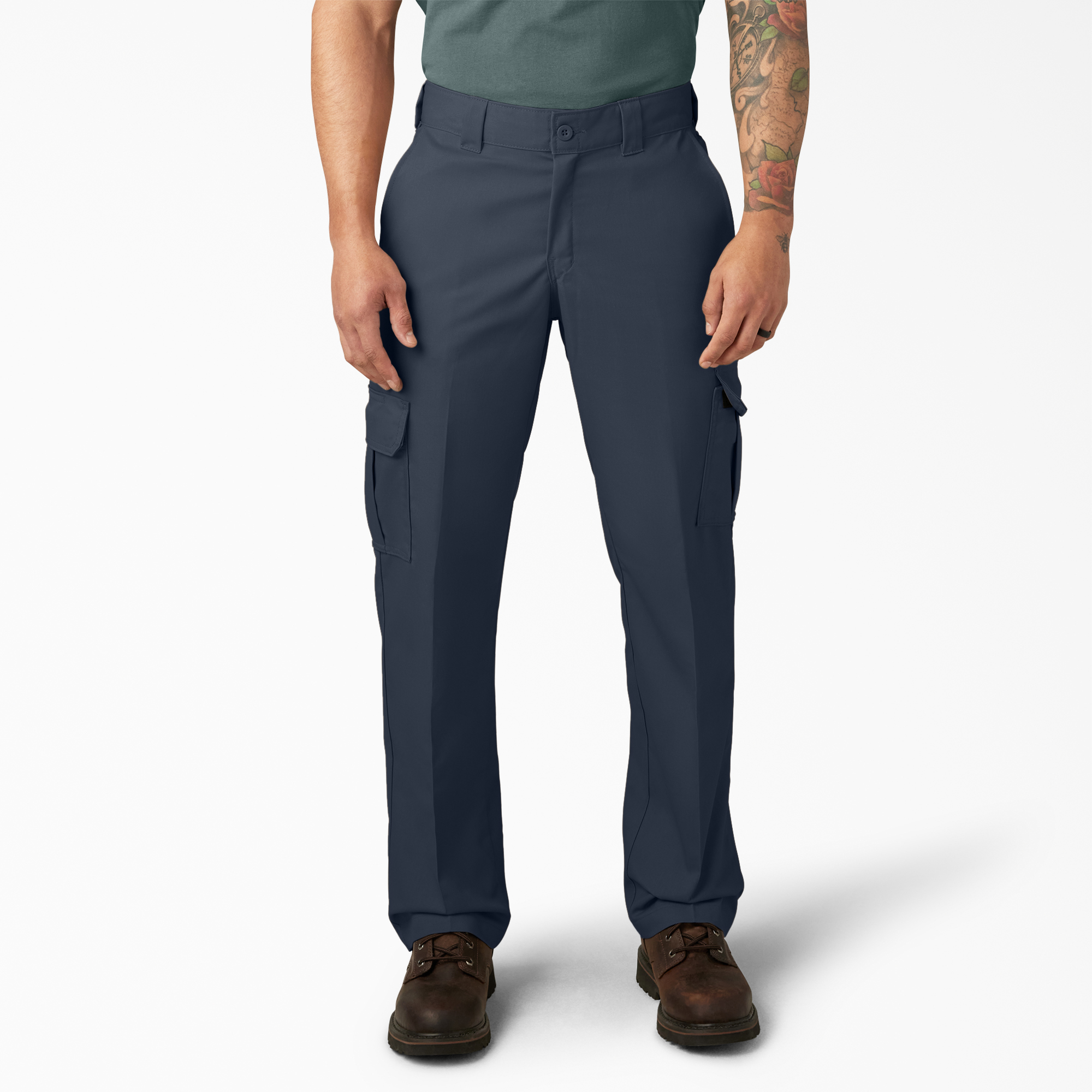 navy blue slim fit cargo pants