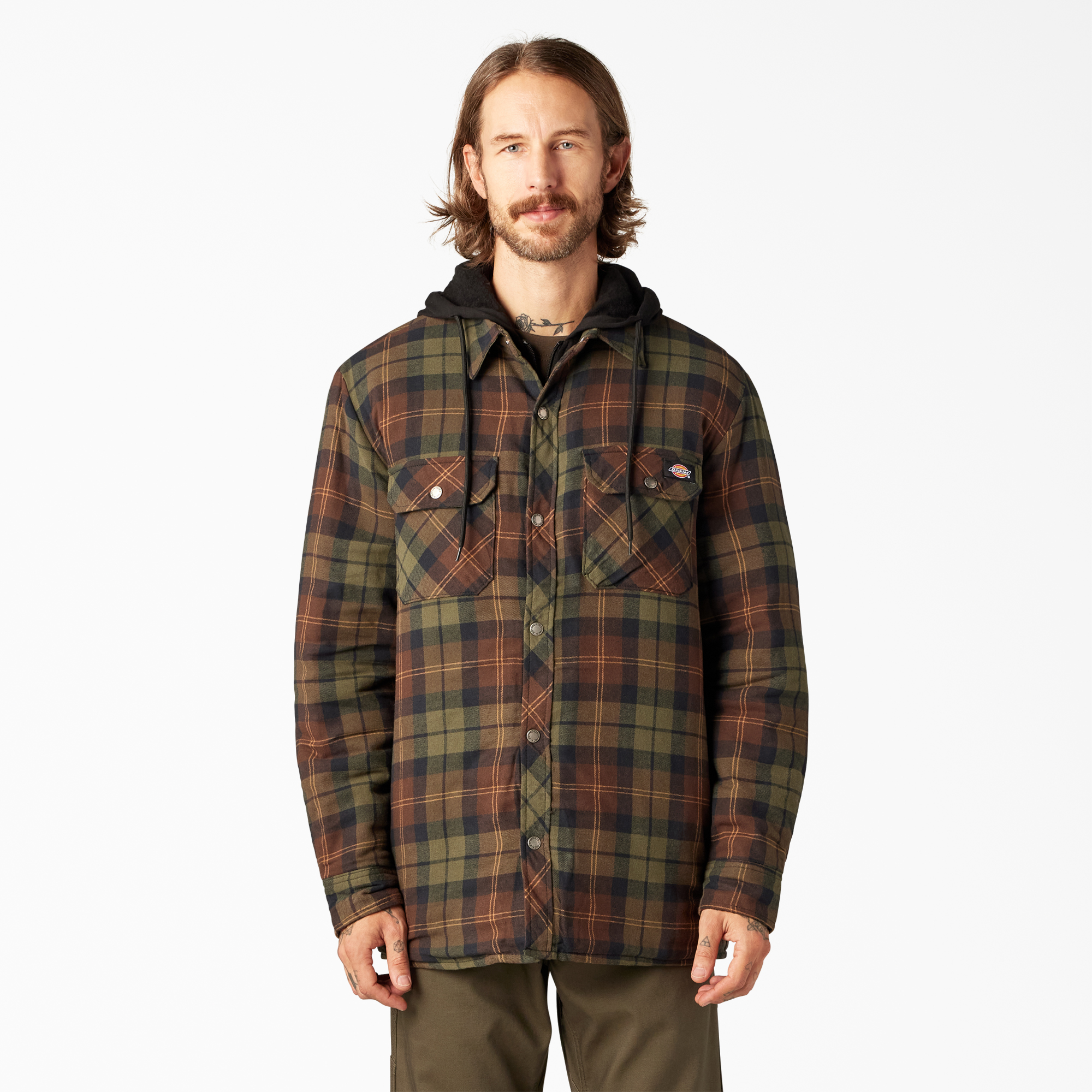 dickies quilted flannel shirt